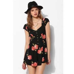 mint condition Kimchi Blue roses romper S